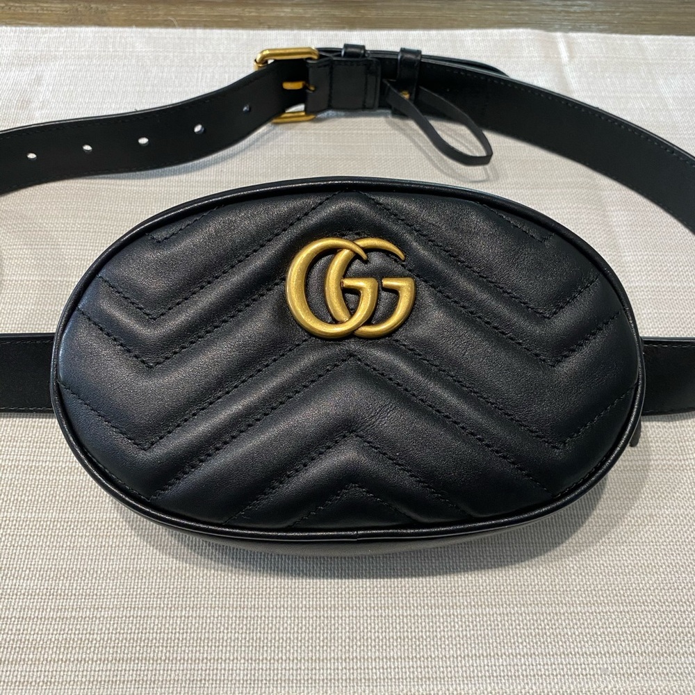 GG Marmont Matelasse Leather Belt Bag